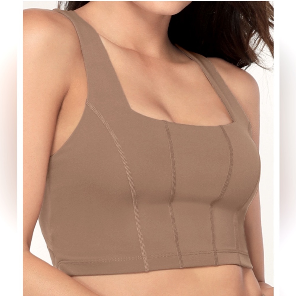 Lorna Jane long line sports bra with built-in shelf bra. Size medium.